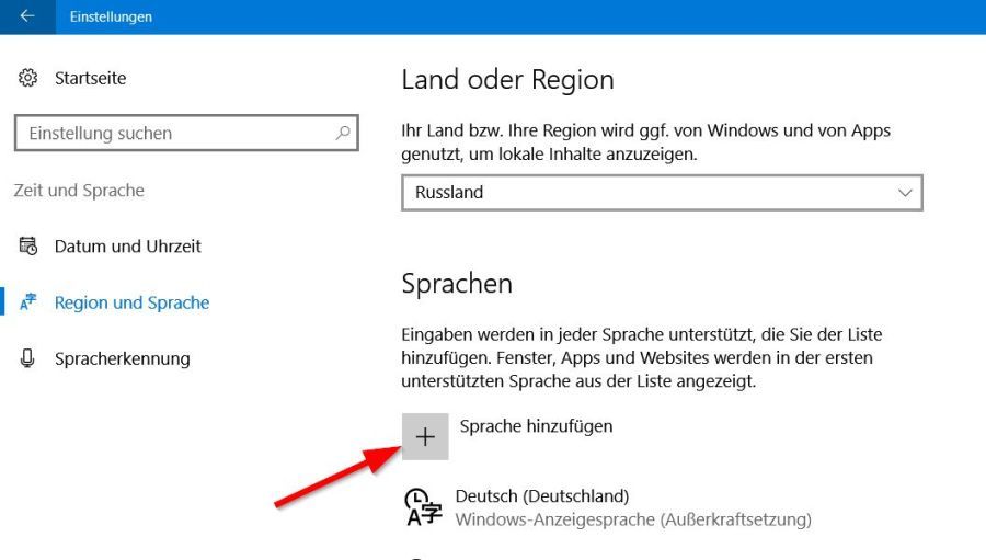 Einstellungen Sprache hinzufügen_Russisch-lernen